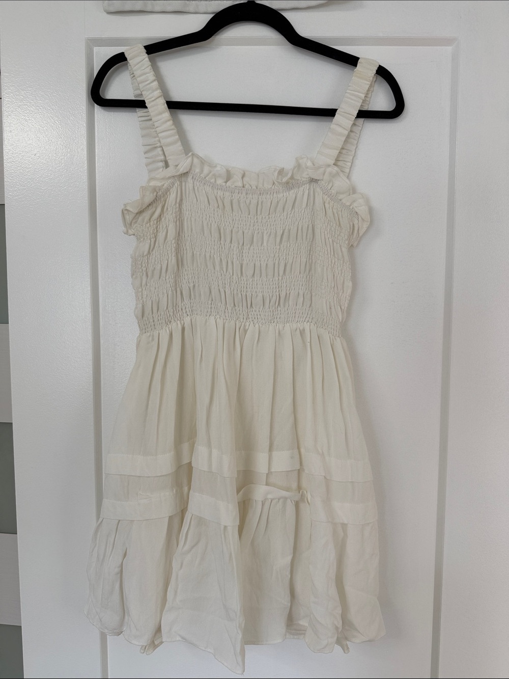 Woman’s White Smocked Sundress